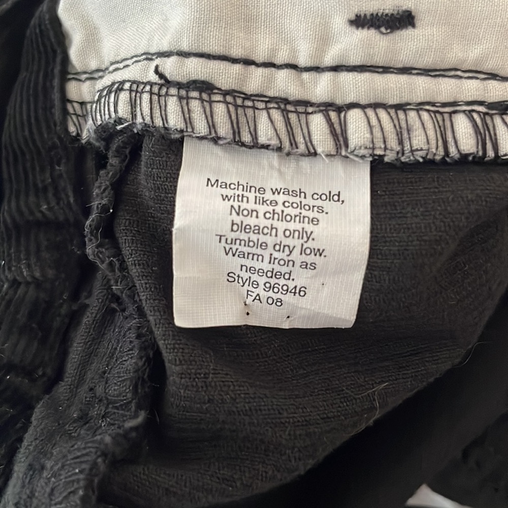 ♻️ J. Crew Factory City Wide Leg Black Corduroy Pants - Picture 10 of 10